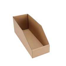 EXYGLO Cardboard Storage Bins 35 Pack 12x4x4.5 Inch Cardboard Boxes Corrugate...