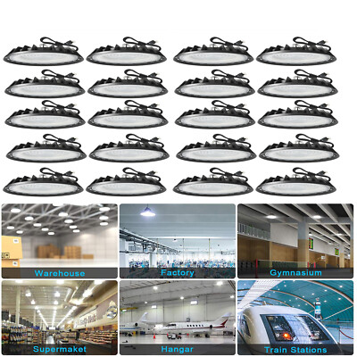 20 Pack 500W UFO Led High Bay Light Factory Warehouse Commercial Led Shop Lights