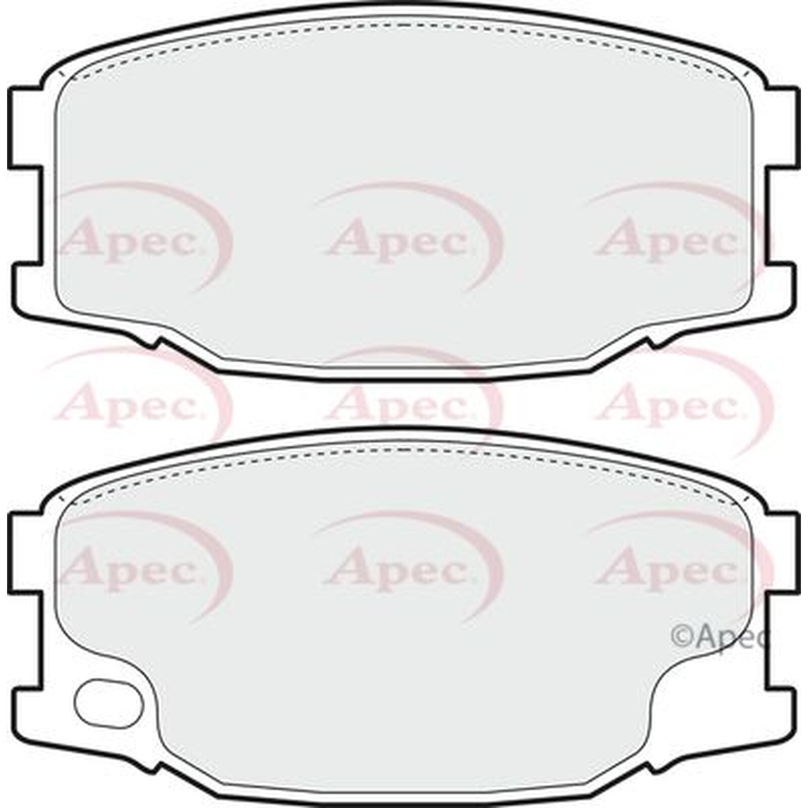 Apec Brake Pad PAD1361 Fits Mitsubishi - Designed to Meet or Exceed OE Standards