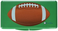 Uber Mom Reusable Baby Diaper Wet Wipes Travel Box/Case/Holder - Green Football