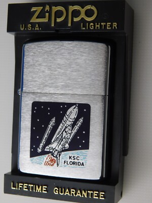 ZIPPO LIGHTER VINTAGE KENNEDY SPACE CENTER SPACE SHUTTLE KSC