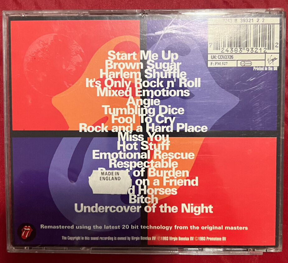 Rolling Stones – Jump Back UK盤 The Best Of The Rolling Stones Jump Back CD 1993 UK 18