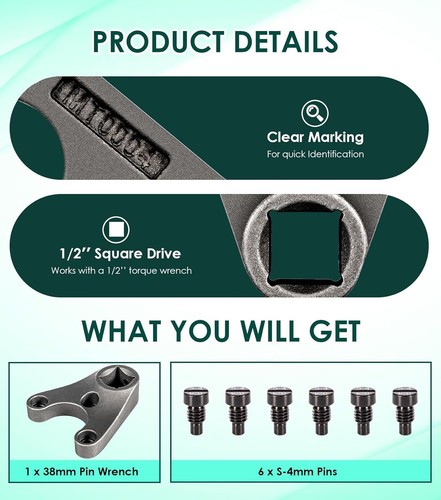 Tapas de cilindro de llave de pasador/inclinable fueraborda MT0004-38 mm X 4 mm para Seastar Yamaha - Imagen 5 de 12