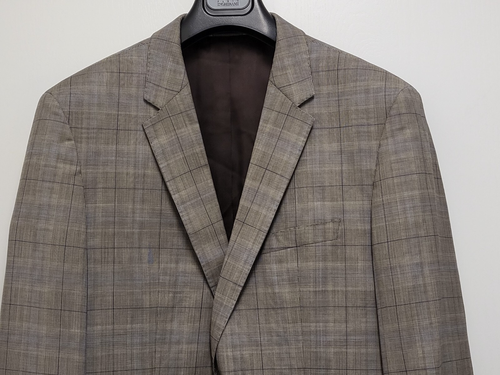 Hugo Boss Guabello Suit Jacket Mens 44R ( 42 " Chest) Wool 120 Plaid Lightweight - Picture 2 of 24