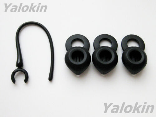 3 New Small Black Spout Earbuds and Earhook for Jawbone Icon HD Headsets - Picture 1 of 3