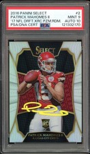 2016 Panini Select 2017 XRC Prizm #2 Patrick Mahomes RC PSA 9/10 Auto MINT