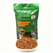PROILGRUBS 5OZ Dried Mealworms for Chickens and Birds High Protein Nutritious