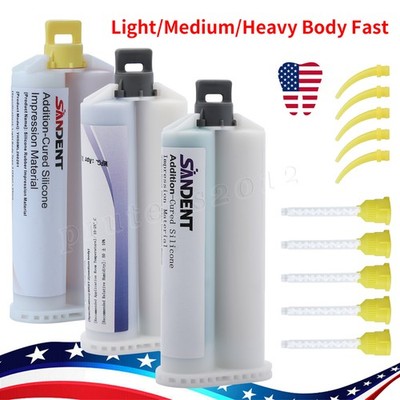Dental Impression Material VPS Light/Medium/Heavy Body Fast Set 50 ml Cartridge