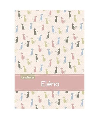 Le cahier d'Eléna - Blanc, 96p, A5 - Chats, COLLECTIF