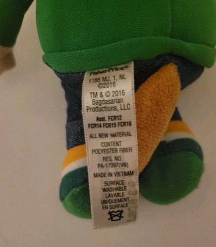 Rare Fisherprice Alvin And The Chipmunks 23cm Theodore Soft Plush Toy 2016 VGC - Picture 6 of 7
