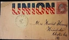 65 Civil War Patriotic - Scarce Large Block Print "UNION" on Yellow Paper