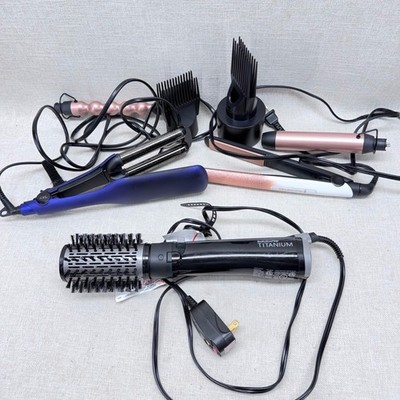 Hair Tool Bundle BaBylissPRO Hot Air Brush Ion Deep Waver Remington Flat Iron