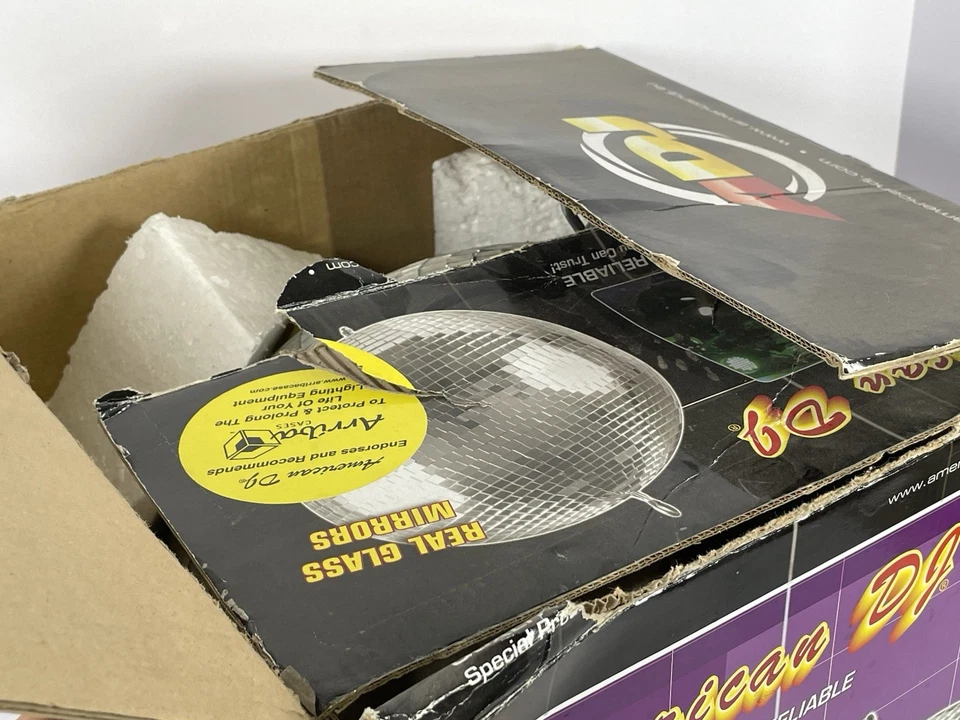 Disco American DJ 12" Mirror Ball M-1212 Disco Ball Roller Derby DJ Club Retro - Image 2 of 4