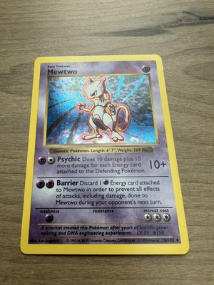 Pokémon (Shadowless) Mewtwo Base Set 10/102 Holo Rare | eBay