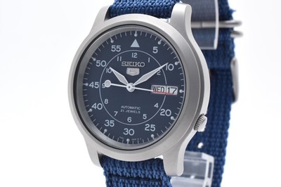 SEIKO 5 7S26-02J0 Blue Dial Day/Date Automatic Men's Watch 37mm