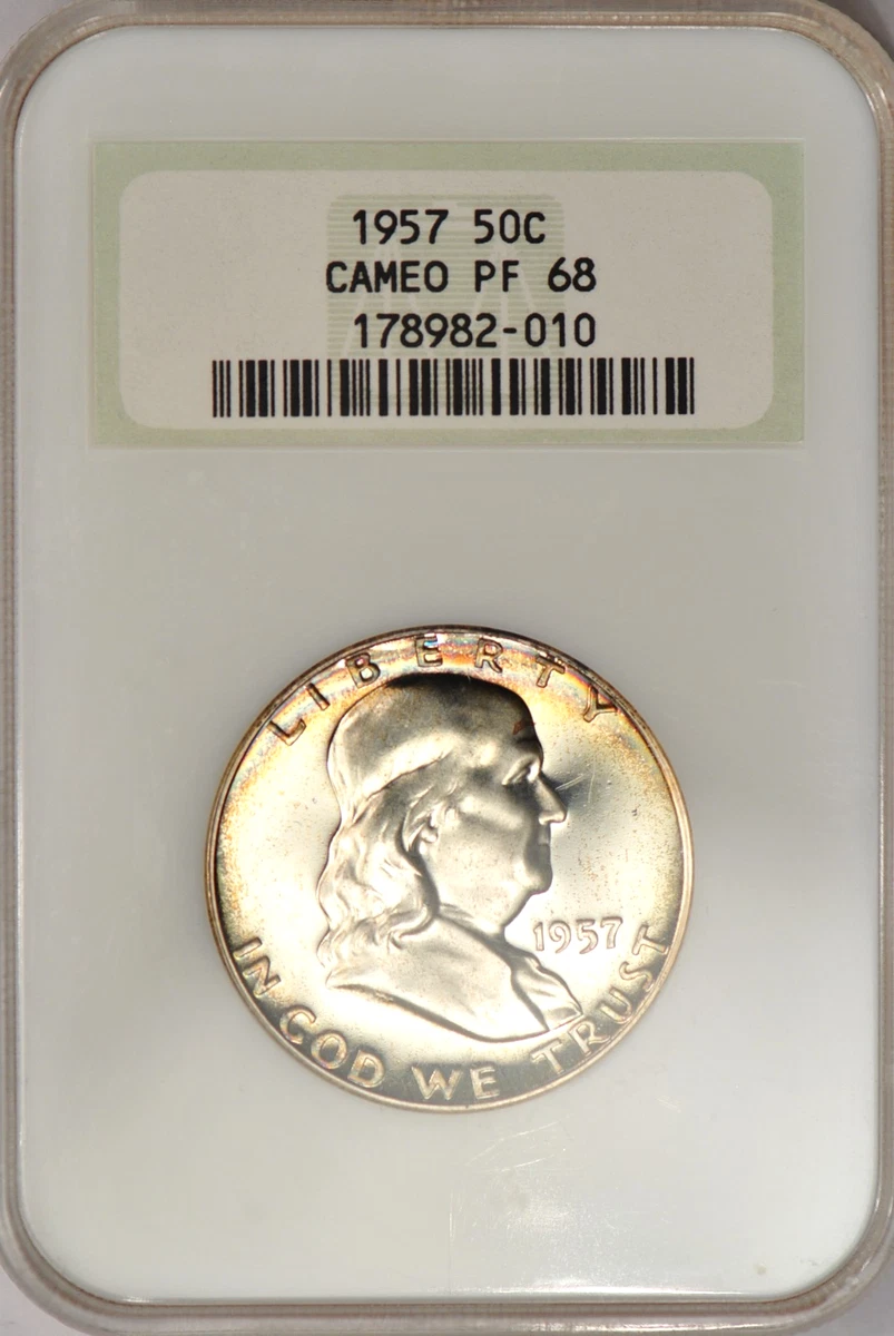 アメリカ 1957 フランクリン プルーフ ハーフダラー 銀貨 NGC PR66 PR 68 Graded 1957 Franklin Half Dollars (1948-1963) for sale | eBay