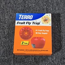 TERRO Non Toxic Ready to Use Indoor Fruit Fly Traps with Bait - 2 Pack
