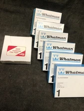 7 Opened Packs of 9.0cm Filter Papers Thomas, Whatman