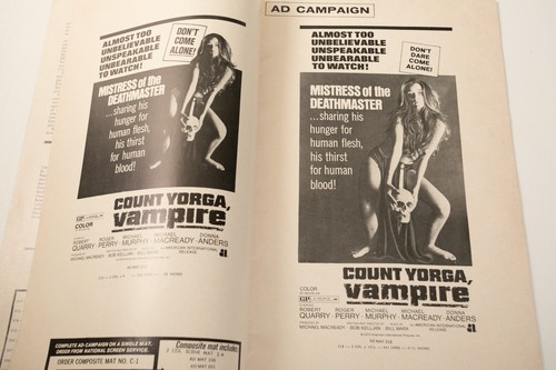 Count Yorga, Vampira (N2R) Horror Movie Press Book Publicity Guide Donna Anders - Picture 7 of 18