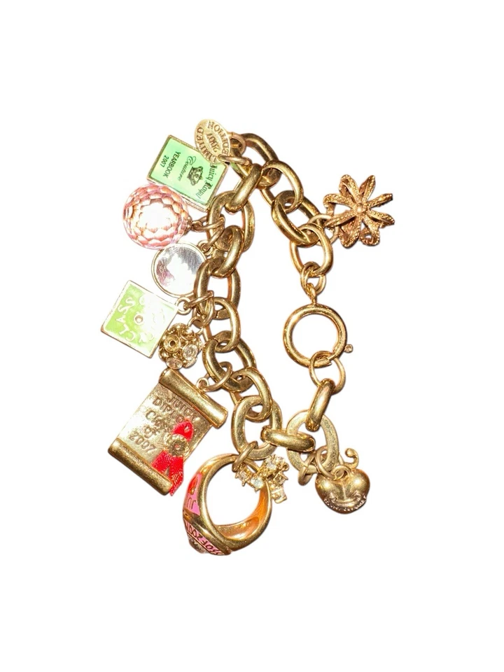 Juicy Couture Y2K Loaded Bracelet Class Of 2007 Entire Set Of 6 Rare Graduation - Image 3 of 4