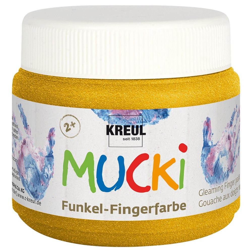 Kreul Mucki 23125 - Funkel Fingerfarbe 150 мл goldschatz ab 30C специальный холодильник 2390₽