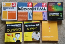 Joblot GRAPHIC & WEB DESIGN Vintage Software Books PHOTOSHOP/CORELDRAW/INDESIGN