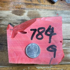 Beautiful Bright Red Rosarita Rough Red With different shade Stripes 784 grams 