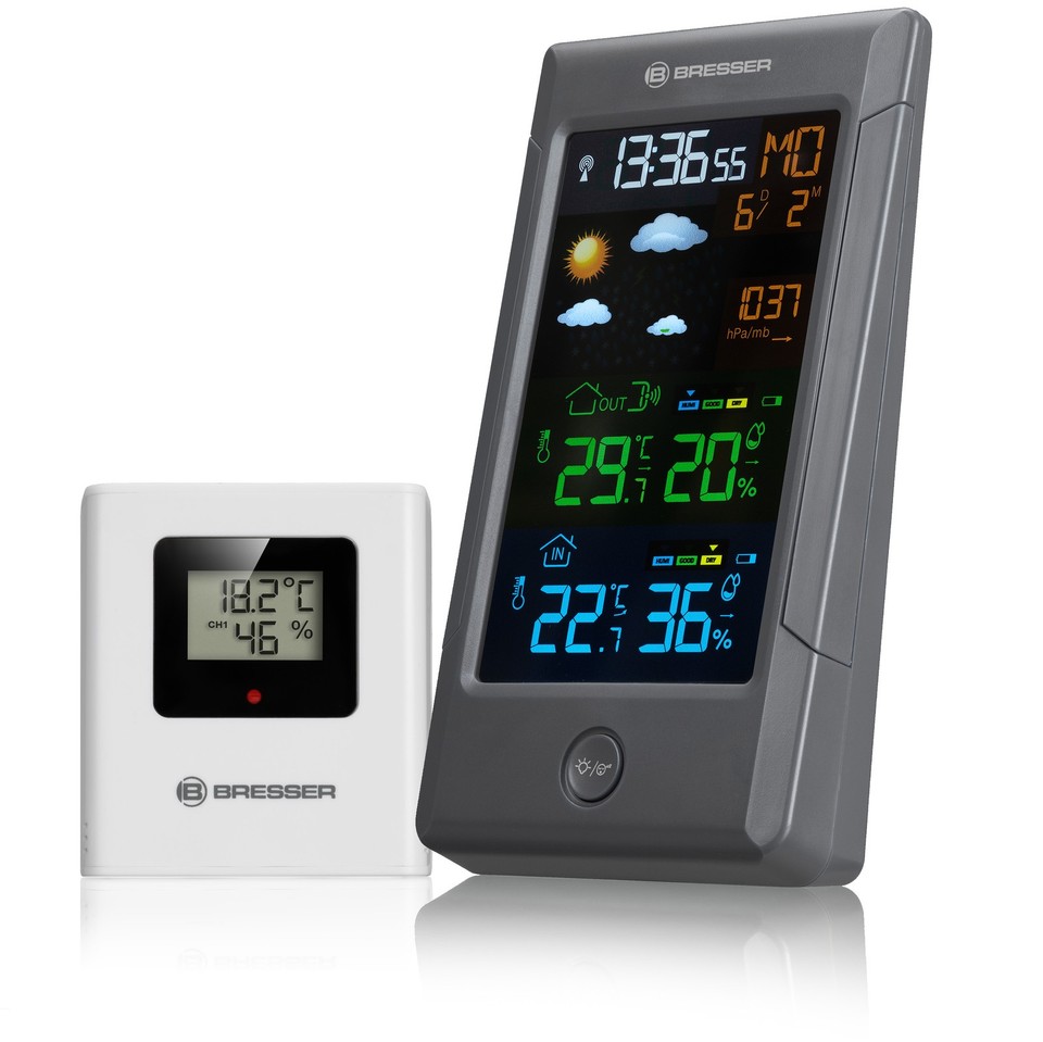 BRESSER ClimateTemp NBF Station météo couleur avec signal DCF