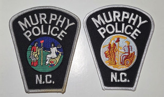 Lot of 2 Different Color Murphy NC Police Patches Cherokee County North Carolina