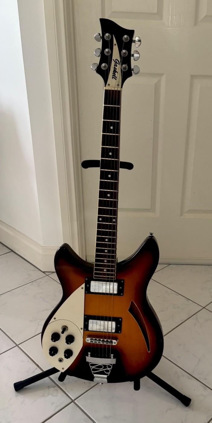 Rickenbacker 330 style Left HandElectric Guitar Retro Sunburst humbucker  Pickup