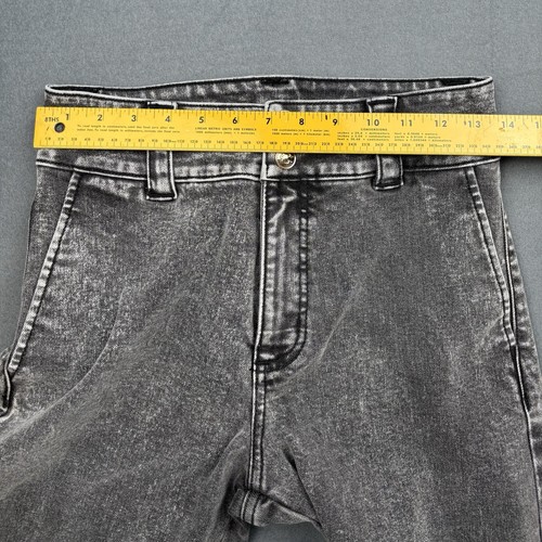 C Wonder by Christian Siriano Denim Wide Leg Cropped Jean Faded Black Size 4 - Picture 9 of 10