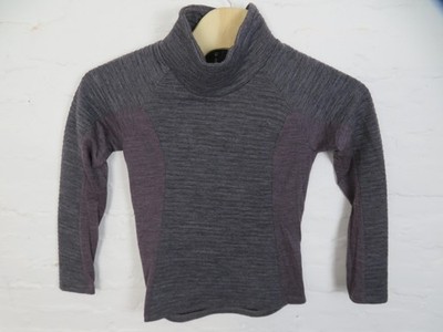 Kuhl Verena Pullover Womens XS Sweater Gray Purple Funnel Neck Wool Blend