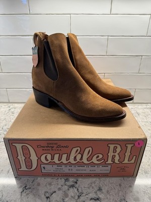 Double RL Shoes Mens 8D Brown Suede Chelsea Plainview Boots  display picture 2