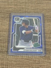 2026 Panini Donruss Optic  Rated Prospect Blue Cracked Ice /15 Ethan Holiday