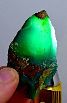 163,5 Karat GEM SILICA CHRYSOCOLLA Chalcedon Smaragd Jade Farbe Lilie Mine S64