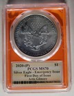 2020 Silver Eagle Emergency Issue PCGS MS70 Signed BB HOF Artis Gilmore POP 65 — photo 2