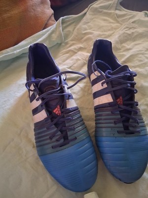 Adidas Nitrocharge 1.0 SG soccer cleats - Purple/White/Solar Blue US 8.5