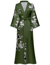 Kihnop Womens Floral Long Kimono Robe Long Satin Robe Long Silk Robe Ladies K...