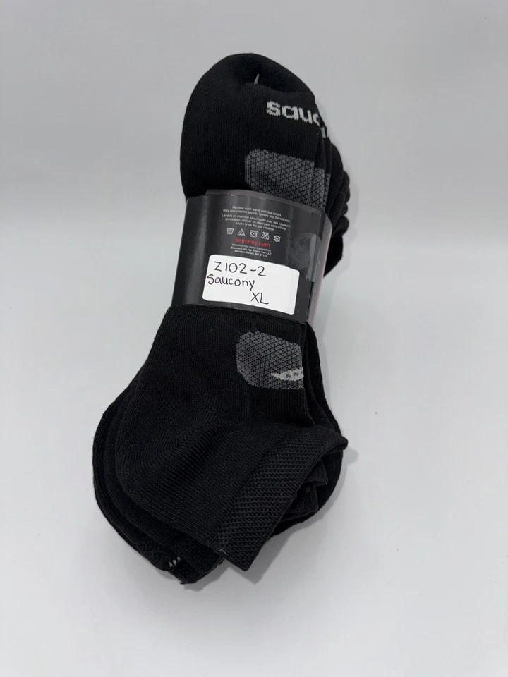 Calcetines Saucony Rundry para hombre de malla ventiladores ajuste cómodo rendimiento no show Z102 Foto 3 de 3