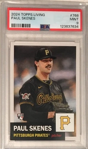 2024 Topps Living Set MLB Basebal PSA 9 Paul Skenes RC Pirates Rookie Card #768