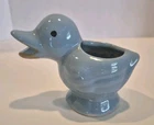 Vintage McCoy Pottery Baby Duck Planter Blue Art