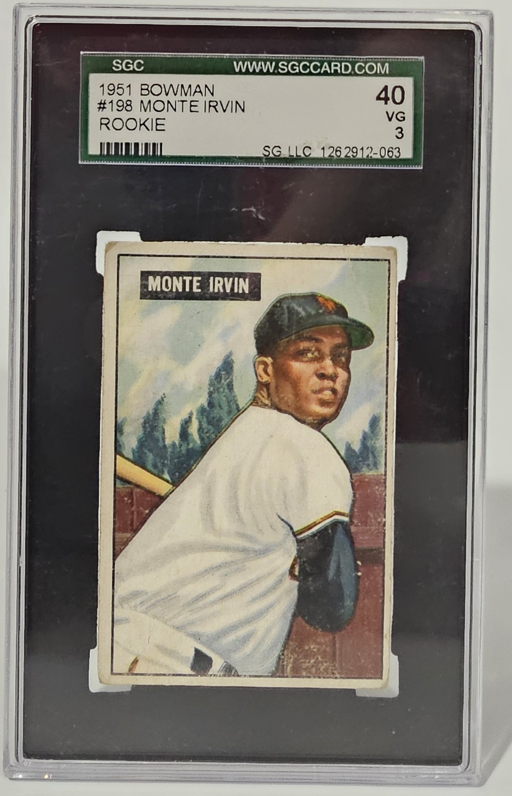 1951 Bowman #198 Monte Irvin SGC 3 RC