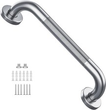 12 Inch Anti Slip Shower Grab Bar,Stainless Steel Bathroom Grab Bar,SatinBrushed