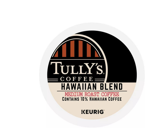 Keurig Tullys Hawaiian Blend Coffee K-Cups 96 pk, 96 Count (24pk x 4)