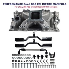 Sbc Aluminum Mpfi Intake Manifold Kit Fits Chevy V8 1955-1986 350 4150 Flange Sbc Aluminum Mpfi Intake Manifold Kit Fits Chevy V8 1955-1986 350 4150 Flange
