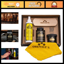 Leather Care Essentials Kit - Heavy Duty Preservative, Conditioner, Cleaner & Br