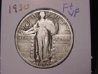 1930 STANDING LIBERTY QUARTER F + VF POPULAR DATE ORIGINAL COIN SHIPS FREE