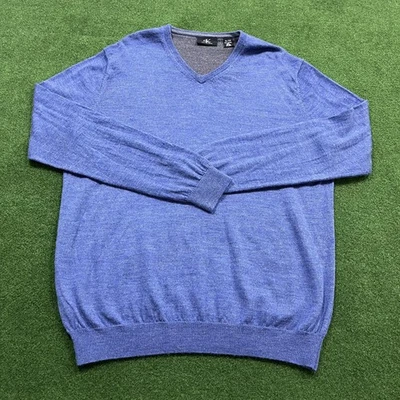 Pull homme Calvin Klein bleu laine col V marbré taille XL/XXG - Photo 1/4