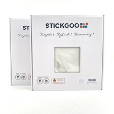 2-Pack STICKGOO 10-Sheet Herringbone Tile Peel and Stick 12"x12" - White Marble