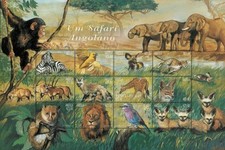 Angola 2000 - Safari Animals - Sheet of 12 Stamps - Scott #1126 - MNH